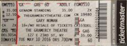New York Ticket 2016